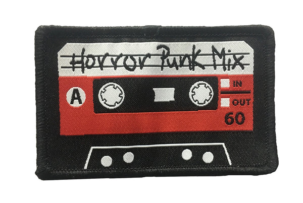 Horror Punk Cassette Woven Iron-On Patch