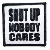 Nobody Cares Embroidered Iron-On Patch